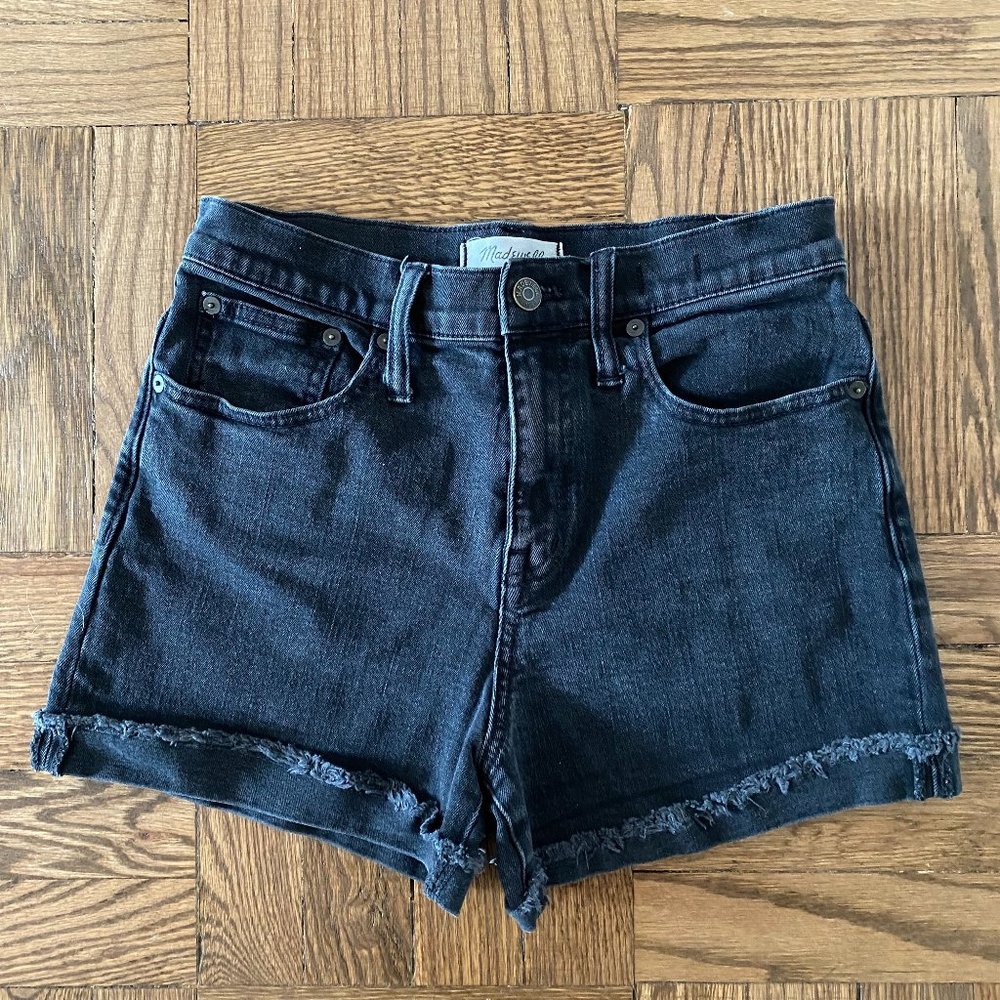 Madewell High-Rise Denim Shorts in Lunar Wash
